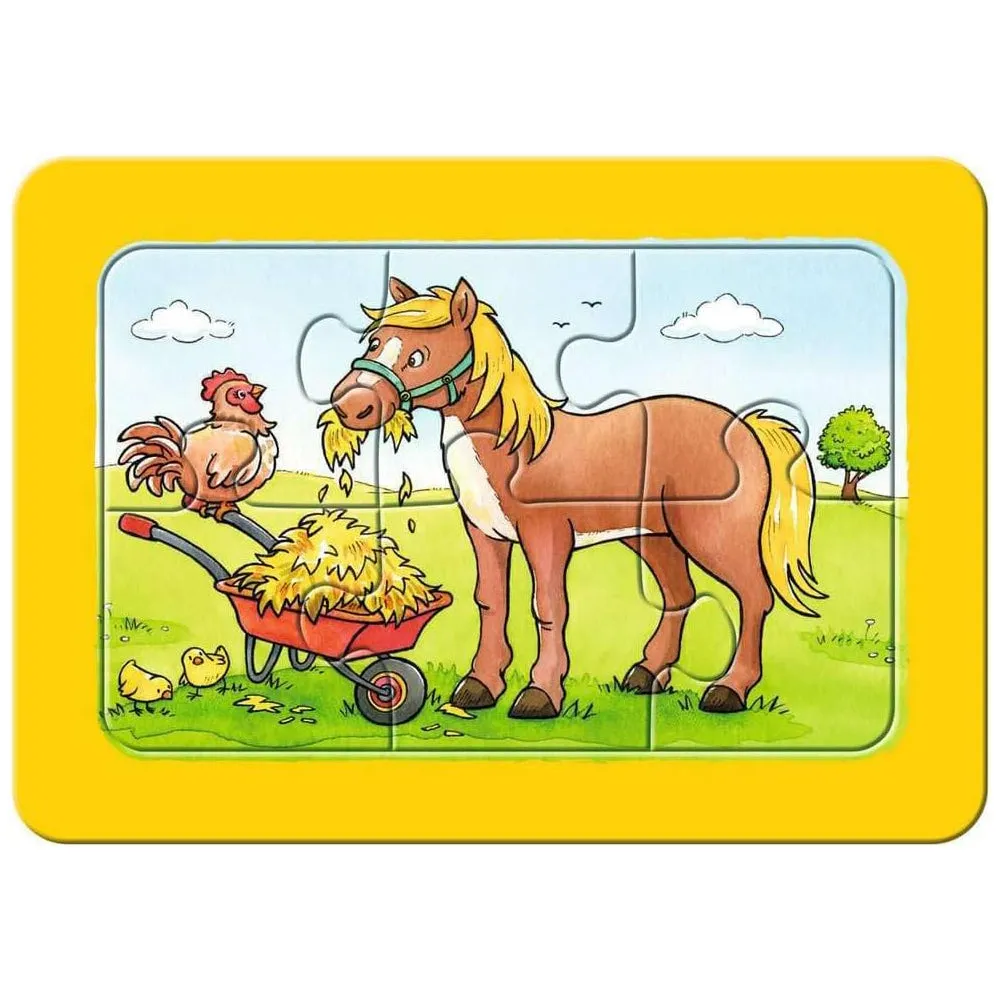 Ravensburger 3x6 puzzle bambini fattoria cantiere