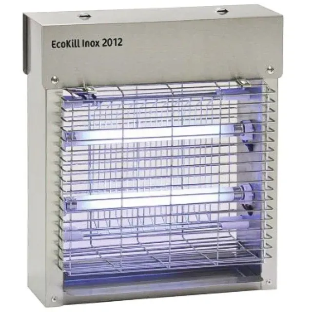 EcoKill Inox lampada antinsetti acciaio 2x6W UV stalla