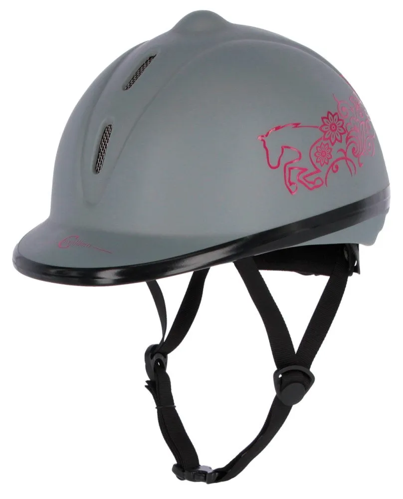 Covalliero Casco Equitazione Bambini grigio 52-55 cm