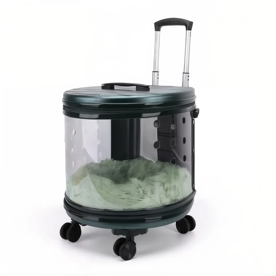 Il Verde Mondo Trolley Cane Gatto Rigido 4 Ruote 52cm