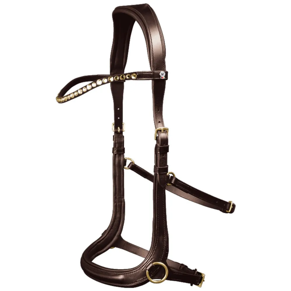 Waldhausen X-Line Sensation testiera bitless nera Cob con redini