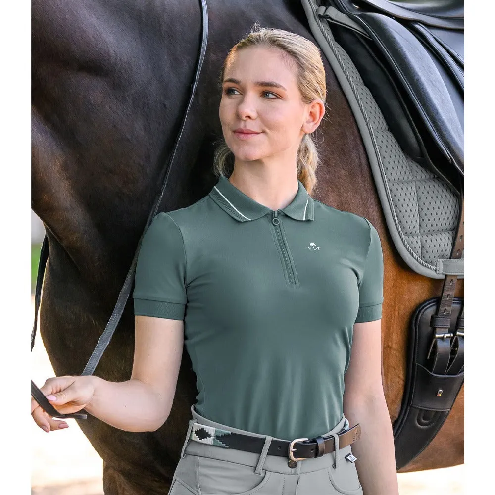 E·L·T Praga polo equitazione donna blu scuro