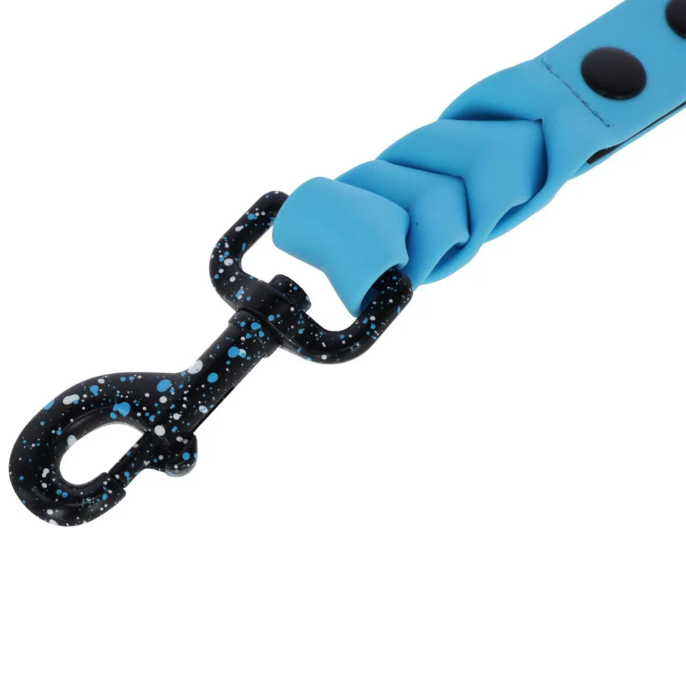 Lima Guinzaglio Cane 100 cm Nero Blu Plastica 25 mm