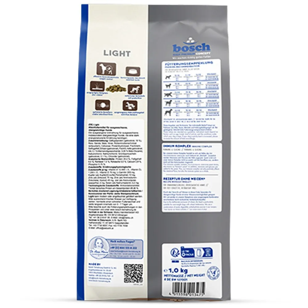 Bosch HPC Light crocchette cane adulto 1 kg ipocaloriche