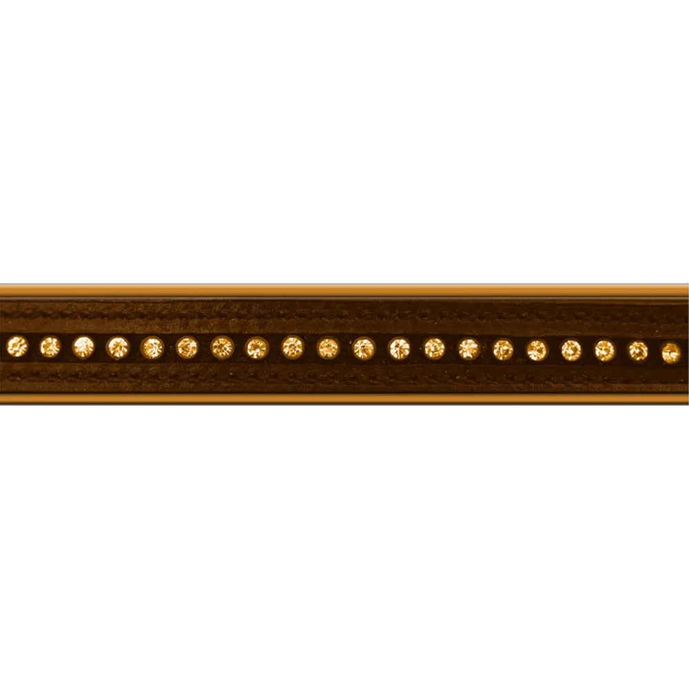 Star Diamond cavezza cuoio nero-argento regolabile Cob