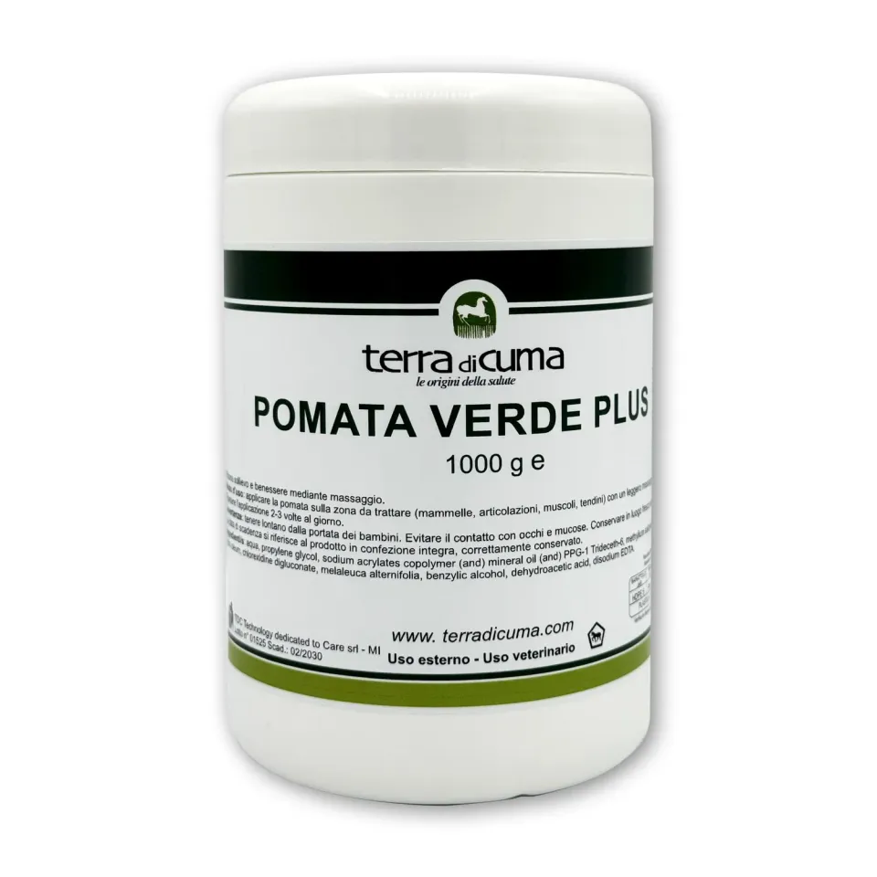 Terra di Cuma Pomata Verde Plus Cavalli 1 Kg Lenitiva