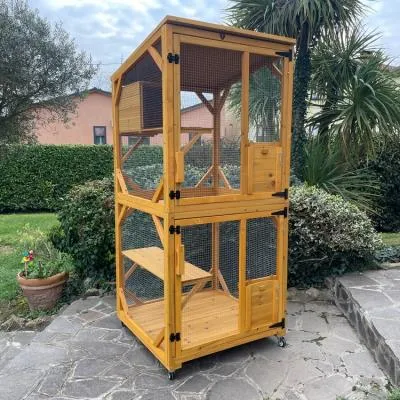 Il Verde Mondo Minou Cuccia Gatti Esterno con Zaino Figaro
