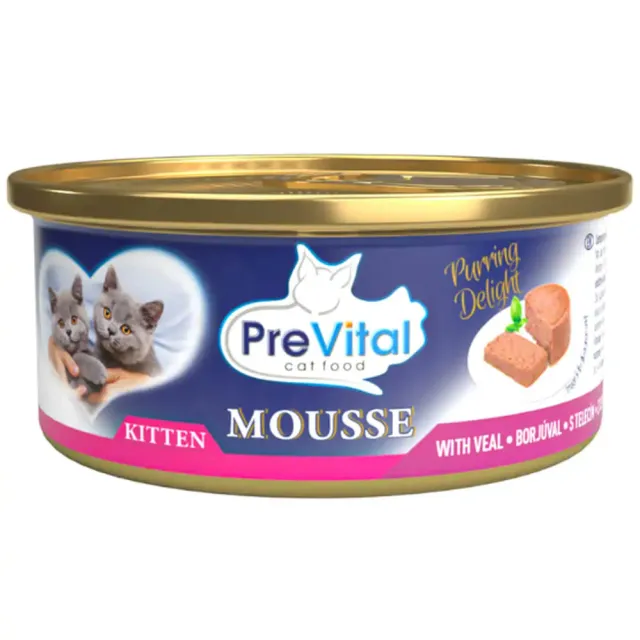 PreVital Mousse Kitten umido gatto vitello e pesce 85g
