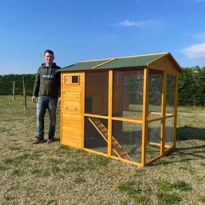 Il Verde Mondo Brahma XXXL pollaio in legno con recinto 4-6 galline