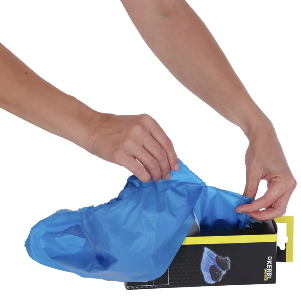GPE copriscarpe monouso CPE blu 40 pezzi