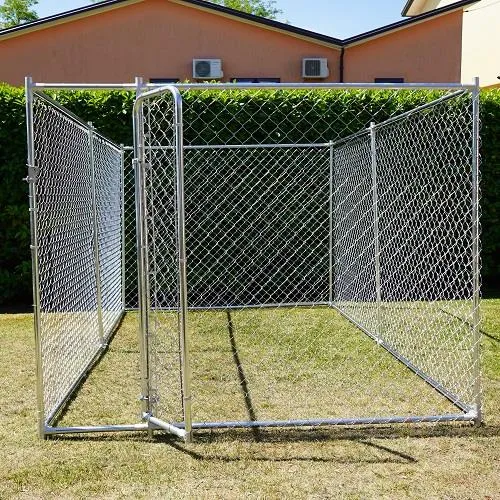 Il Verde Mondo Recinto Cani Esterno 3,96x2,28 m in Acciaio