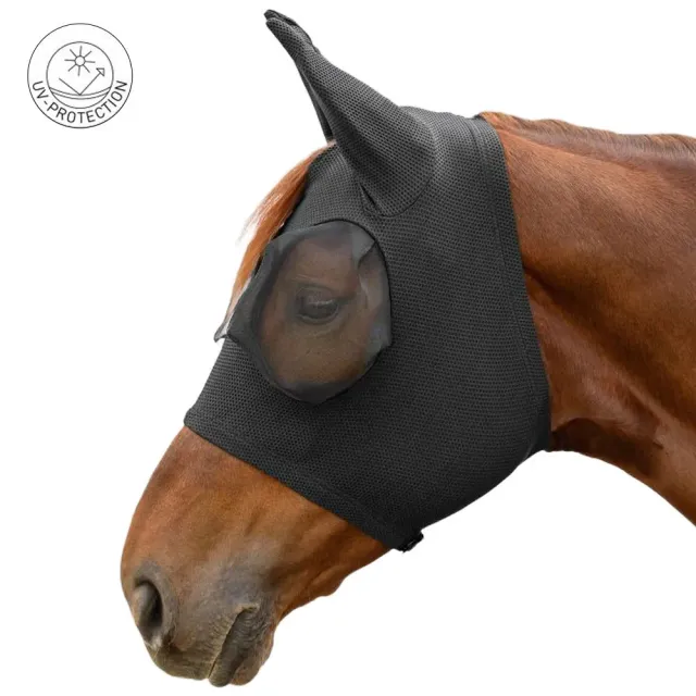 Beikircher Puck Breath maschera antimosche cavallo nera Full