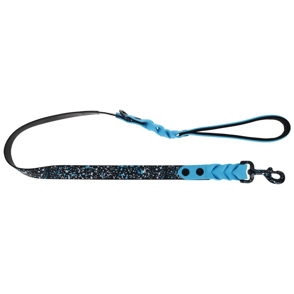 Lima Guinzaglio Cane 100 cm Nero Blu Plastica 25 mm