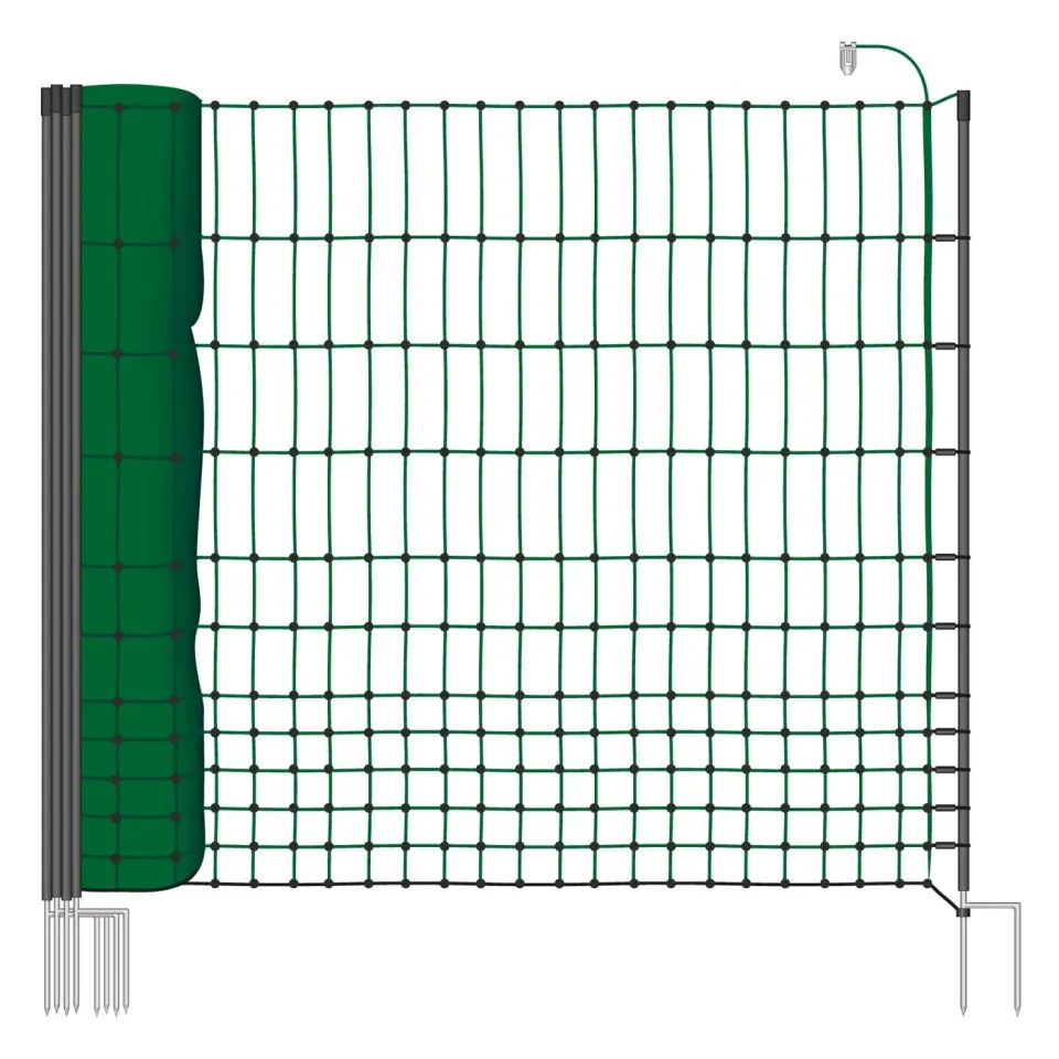 VOSS.farming Classic Rete Pollame Elettrificabile 50 m 112 cm Verde 16 Pali