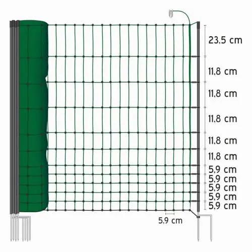 VOSS.farming Classic+ rete pollame 50 m 112 cm verde 20 pali