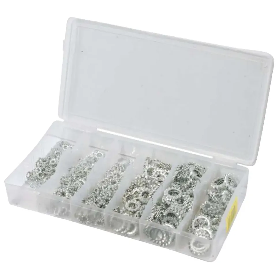 Set rosette elastiche a ventaglio 480 pezzi M4-M12
