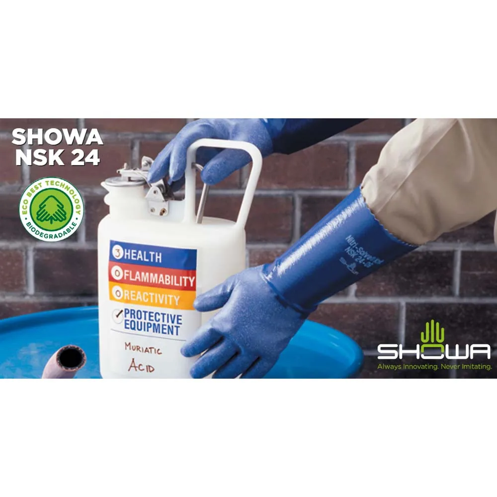 Showa NSK 24 guanti da lavoro nitrile ruvidi impermeabili