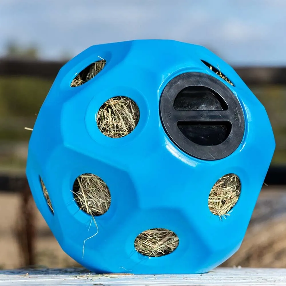 Palla fieno cavalli e vitelli 40 cm blu fori 60 mm