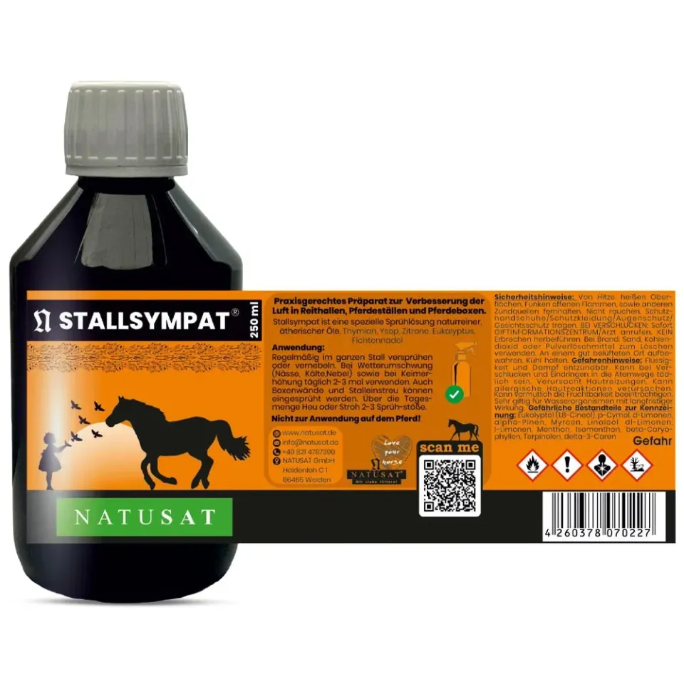 Natusat Stallsympat Spray Box 250ml Oli Essenziali