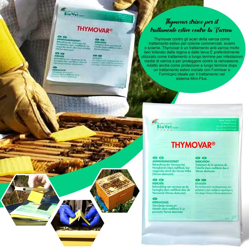Thymovar Strisce Antivarroa Estive 10 Piastre al Timolo
