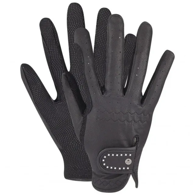 Allrounder Guanti equitazione invernali nero argento grip caldo