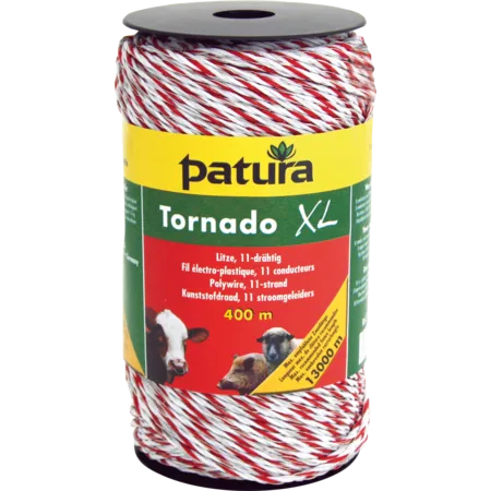 Beikircher Grünland Tornado XL corda recinto 400 m bianco-rosso rame