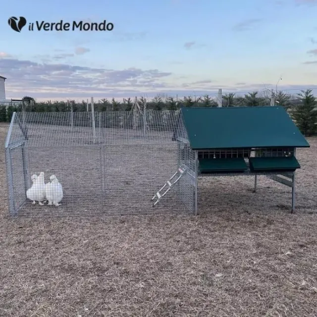 Il Verde Mondo Bantam PLUS pollaio ferro con recinto senza fondo