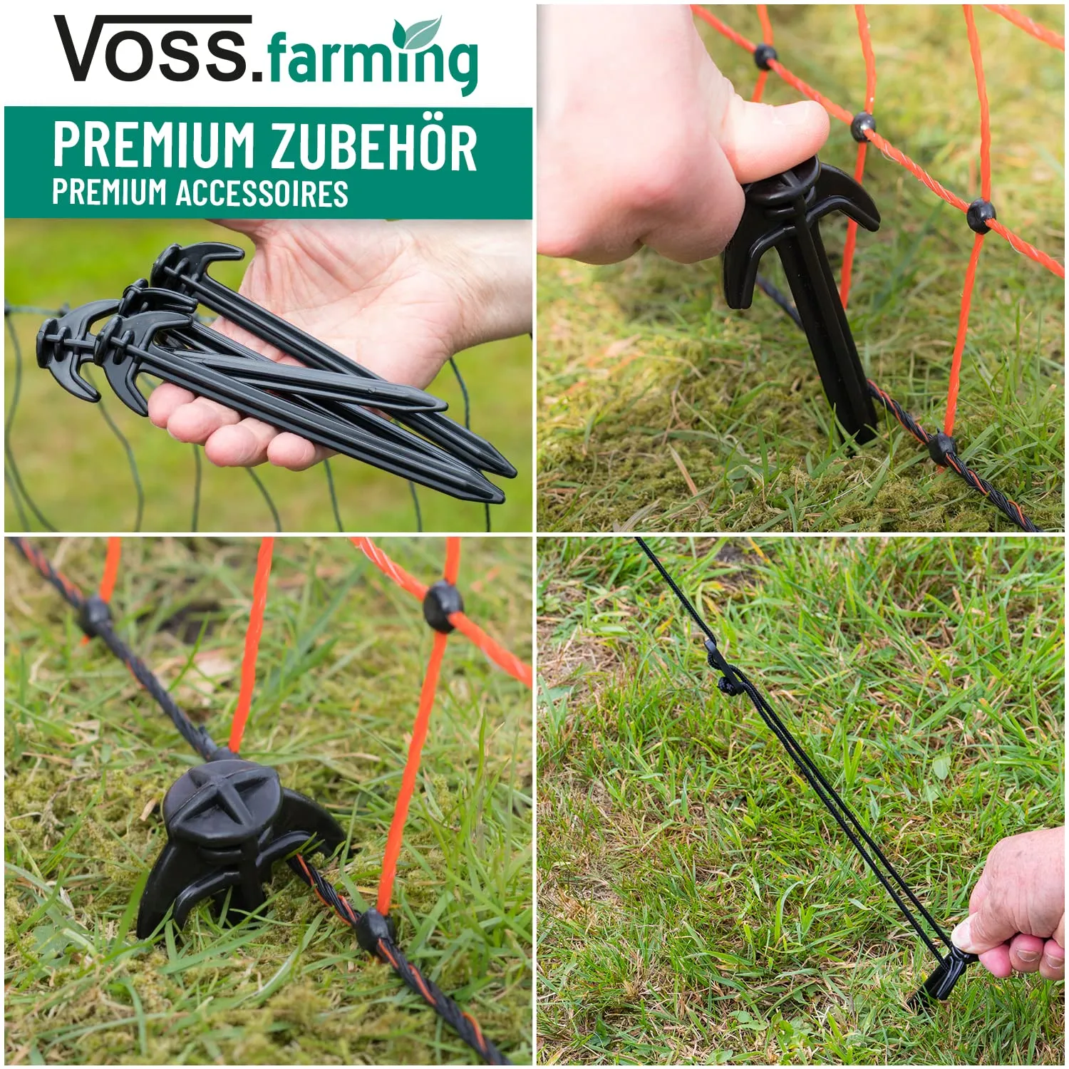 VOSS.farming farmNET+ Rete Pollame 50 m 112 cm Arancione