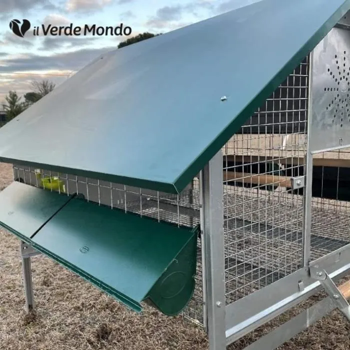 Il Verde Mondo Bantam Pollaio Ferro con Vassoio 4-6 Galline