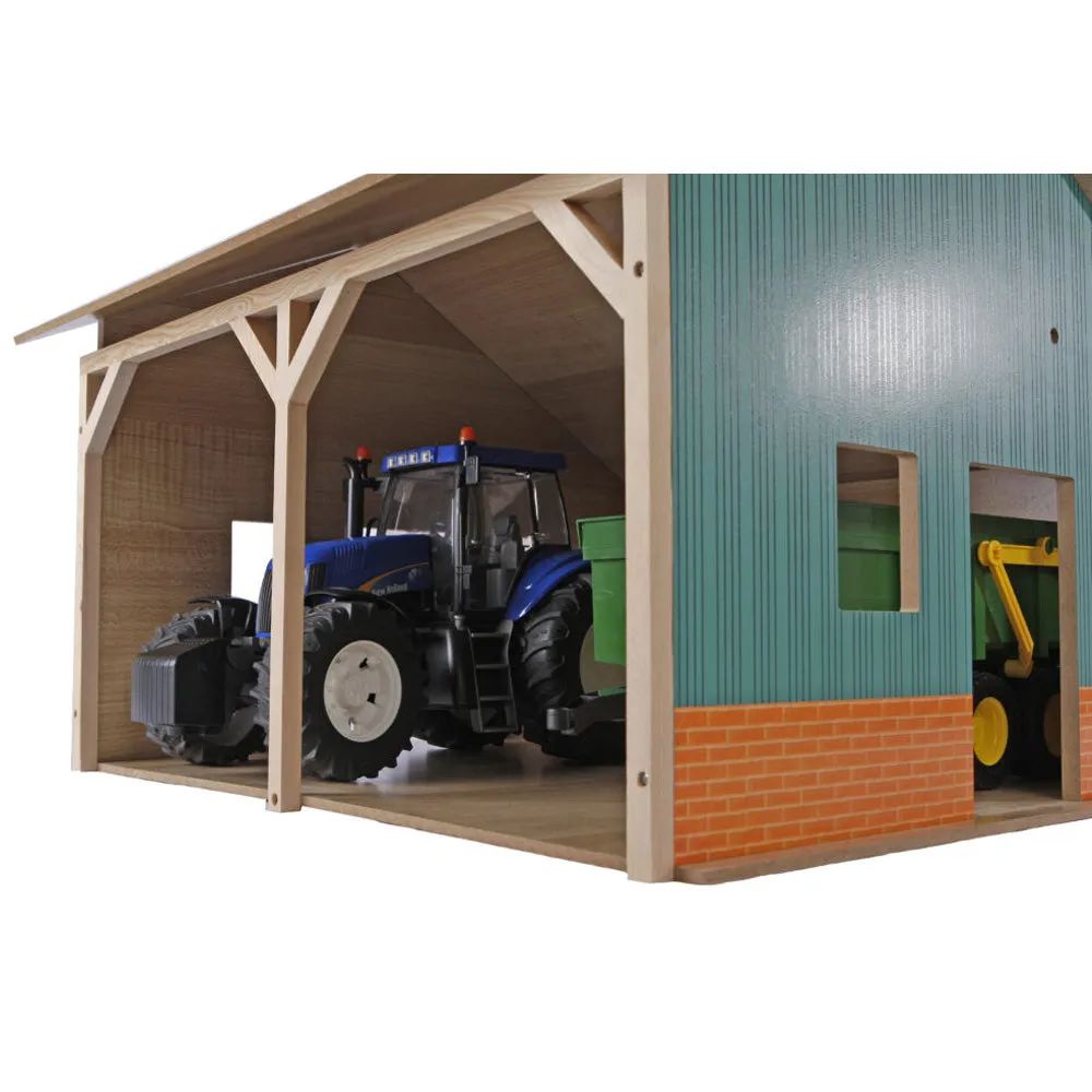 Beikircher Grünland Farm Shed capannone giocattolo 2 posti 1:16 legno