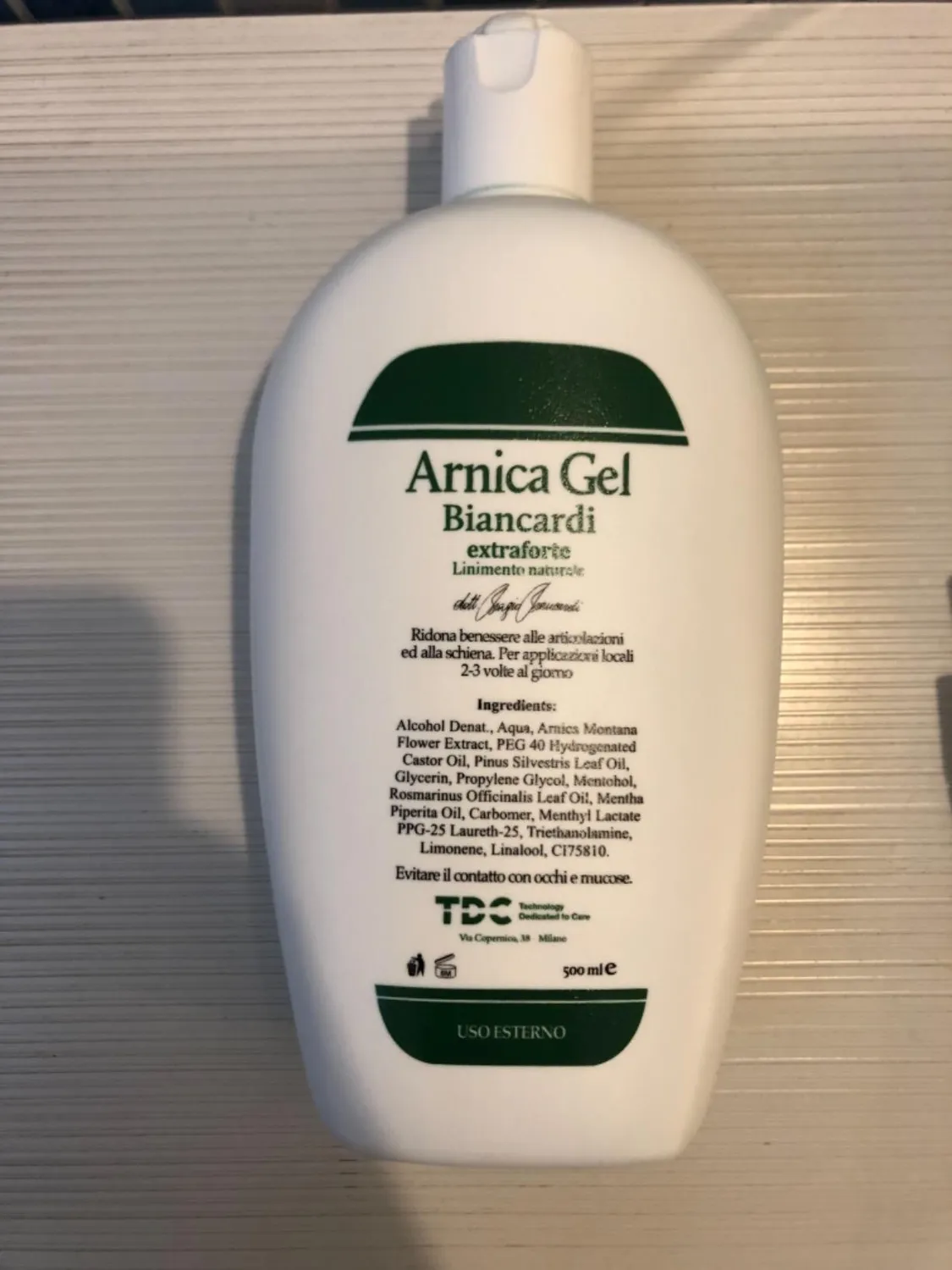 Terra di Cuma Arnica Gel Biancardi Extraforte 500 ml