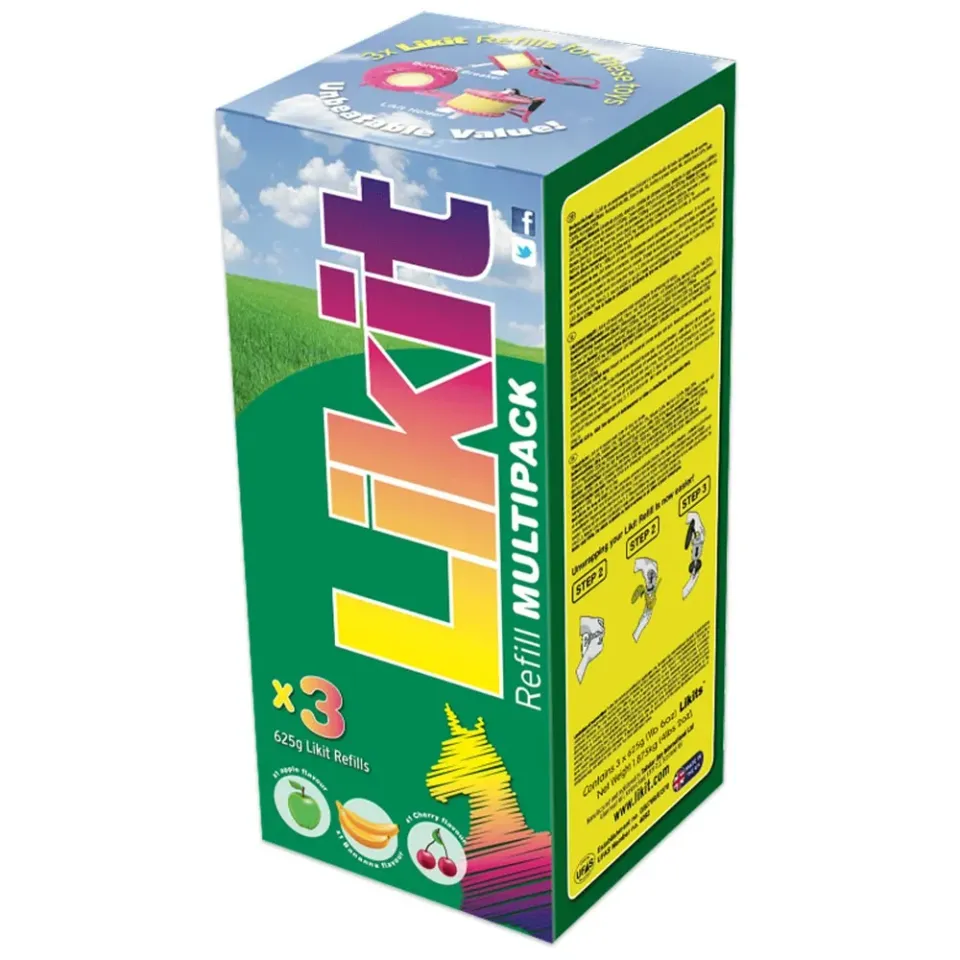 Likit Multipack snack cavallo 3x625g mela banana ciliegia