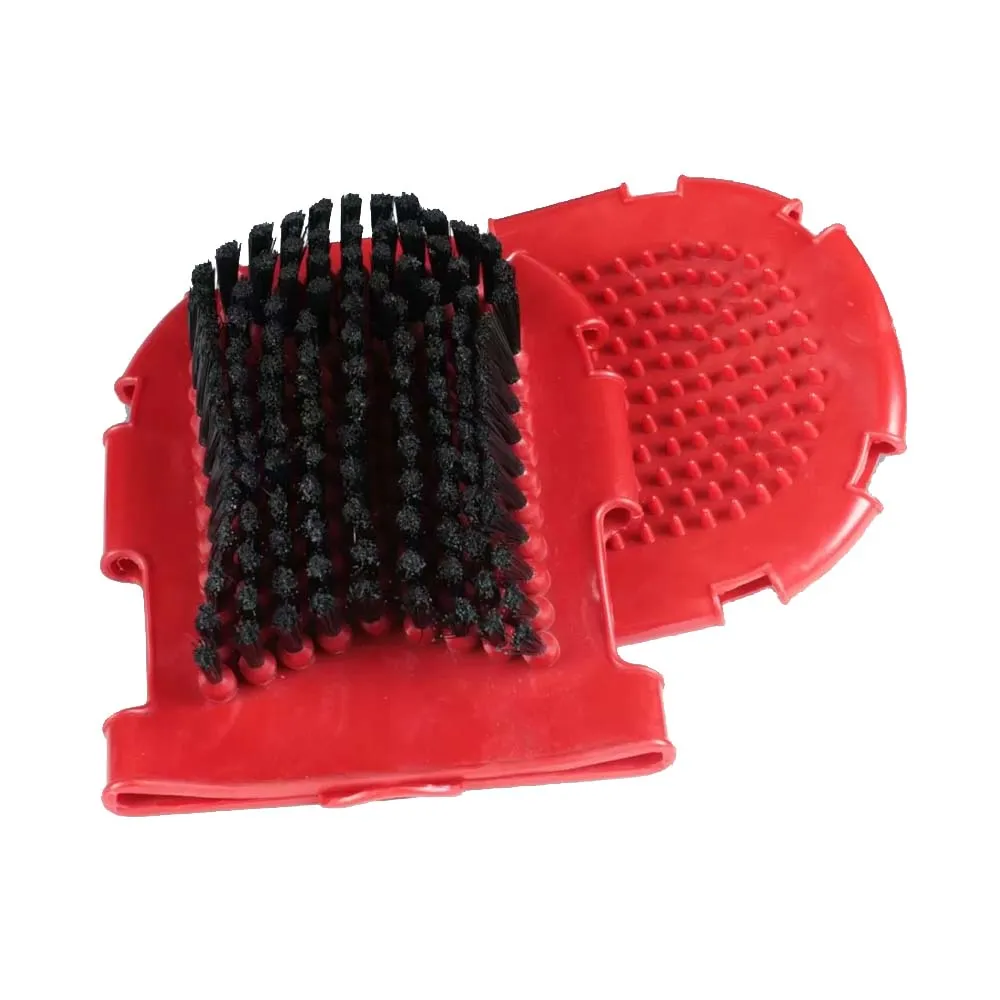 Beikircher Grünland guanto striglia cavalli rosso massaggio 17x13