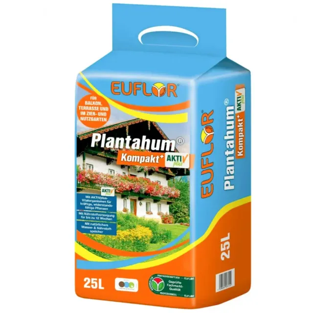 Euflor Plantahum terriccio vasi 25 L nutrimento 12 settimane