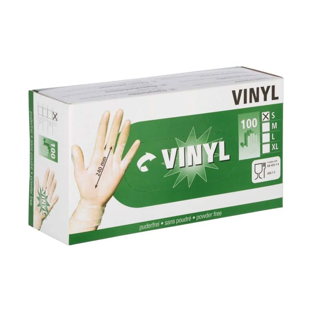 Guanti monouso vinile senza lattice XL 100 pezzi trasparenti