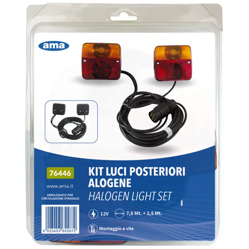 Beikircher Grünland kit luci rimorchio 7,5 m presa 7 poli