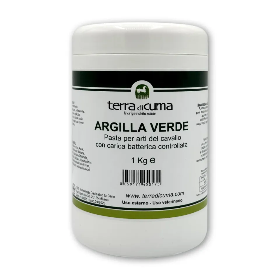 Terra di Cuma Argilla Verde Cavalli 1 Kg Rinfrescante