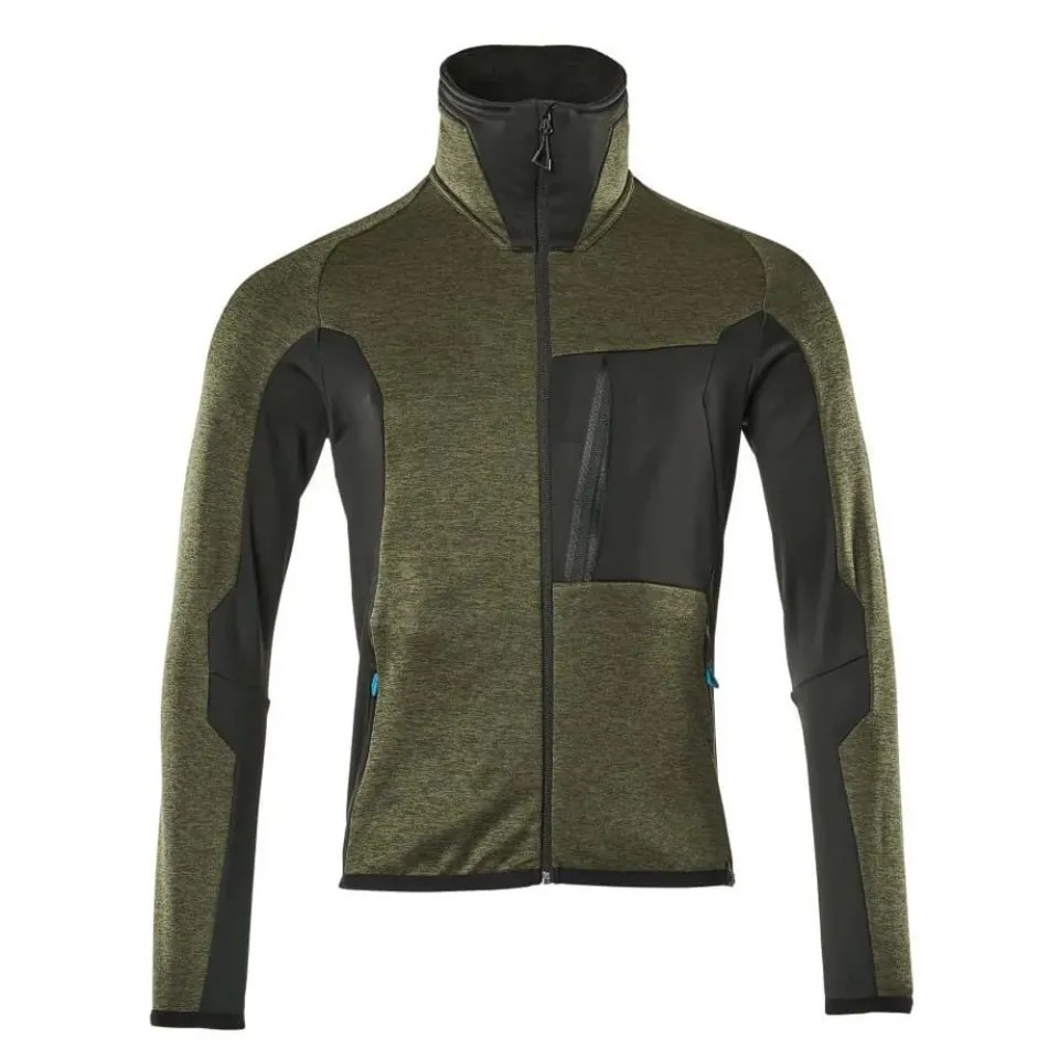 Mascot Modern Fit felpa pile zip verde muschio/nero XL