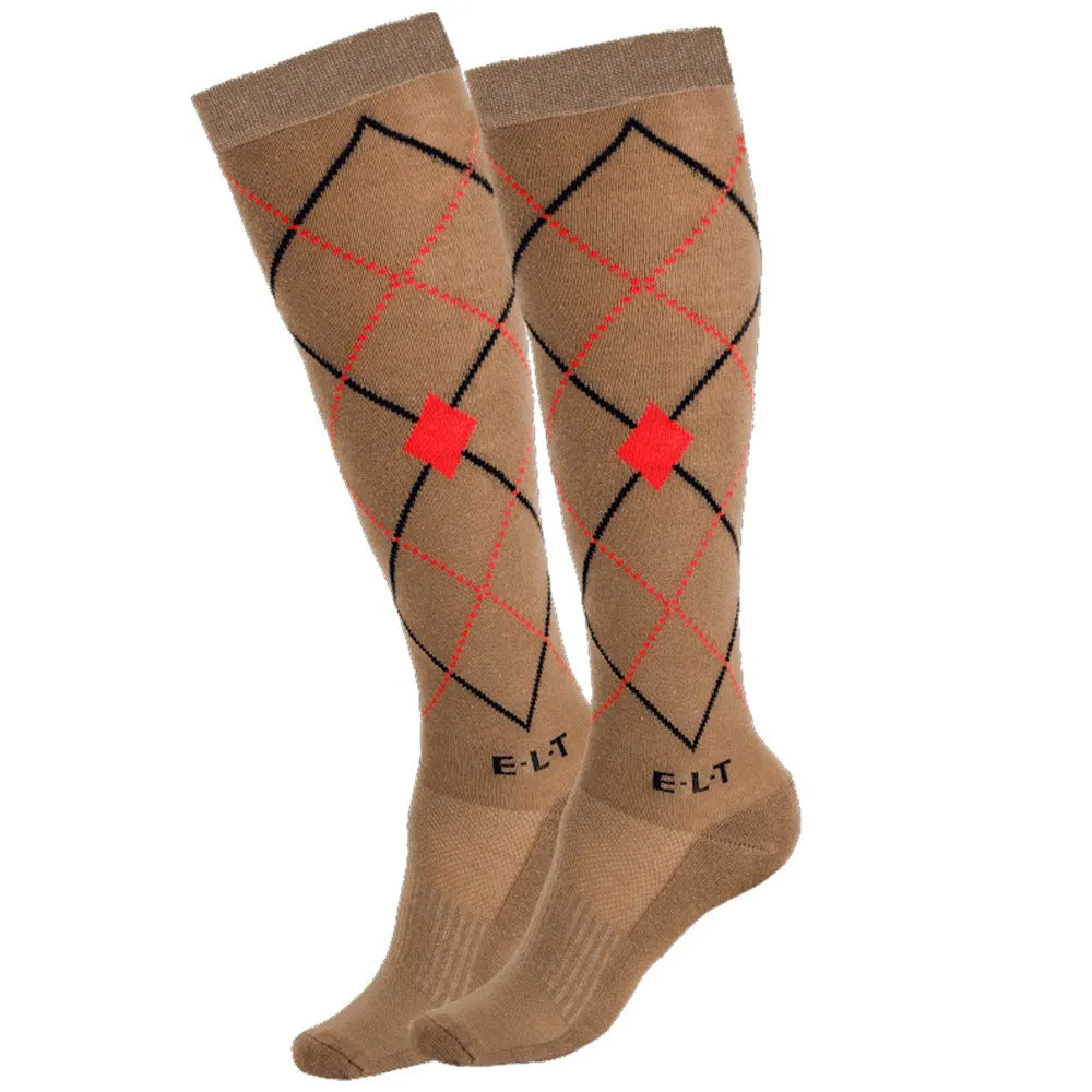 Argyle Classic calzini equitazione nero cotone M