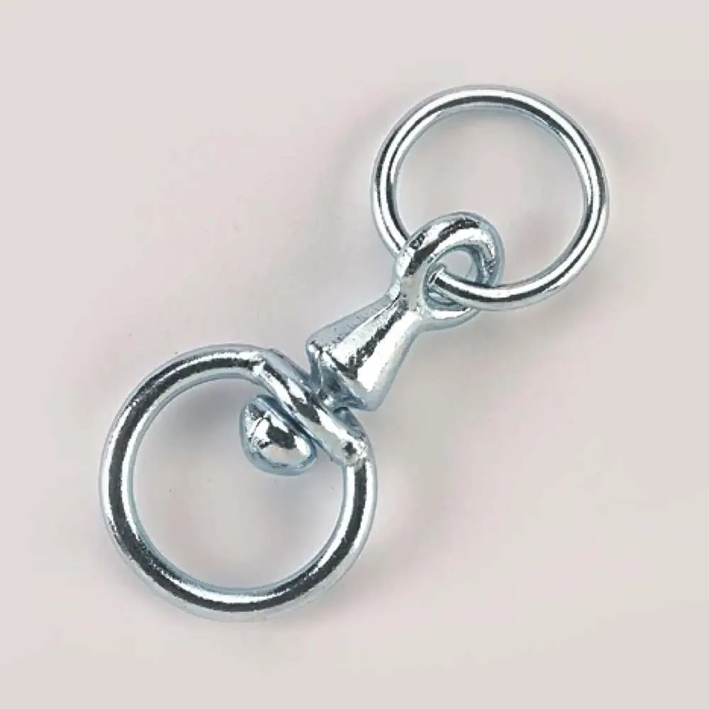 Gancio girevole catena bovini zincato 5-6 mm con anello