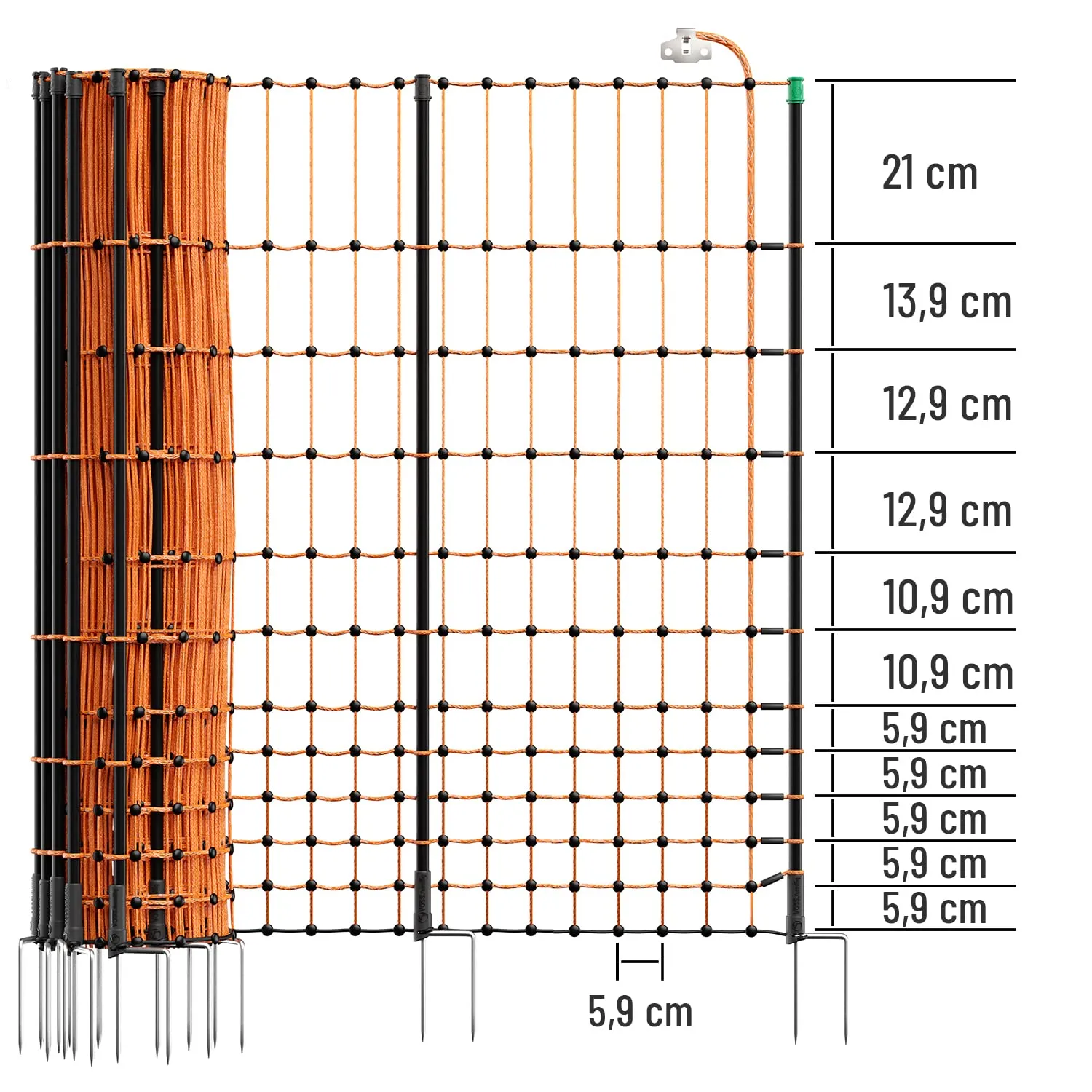 VOSS.farming farmNET+ Rete Pollame 50 m 112 cm Arancione