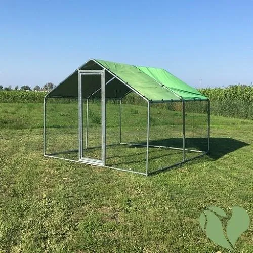 Il Verde Mondo Modello M recinto ferro 3x3 con telo per galline