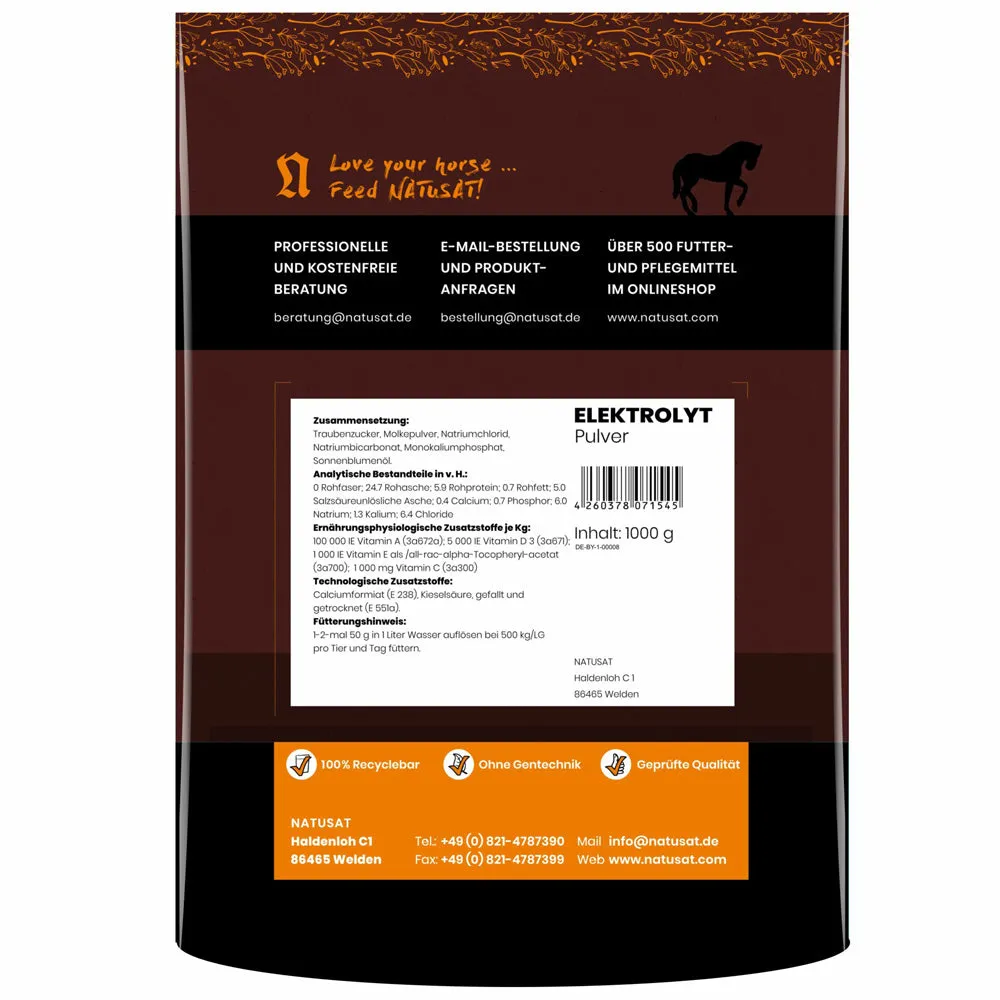 Beikircher Grünland Natusat elettroliti cavalli polvere 1 kg