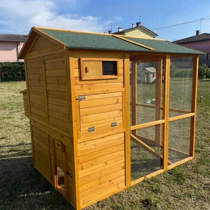 Il Verde Mondo Brahma XXXL pollaio in legno con recinto 4-6 galline
