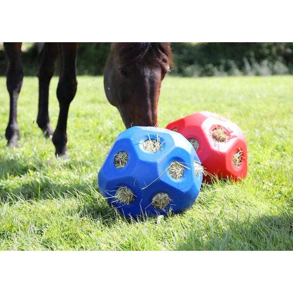Palla fieno cavalli e vitelli 40 cm blu fori 60 mm