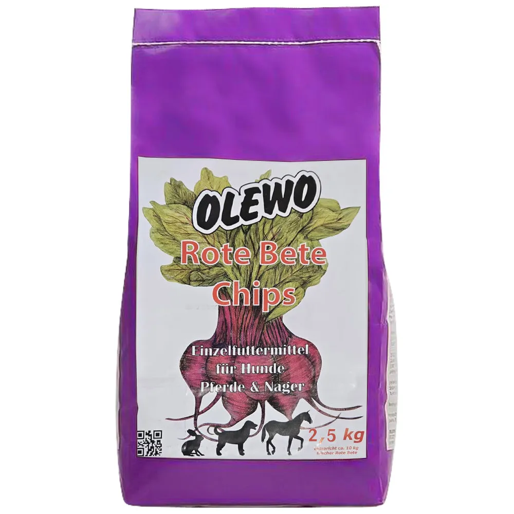 Olewo Red Beet chips barbabietola rossa 1 kg ricche in fibre