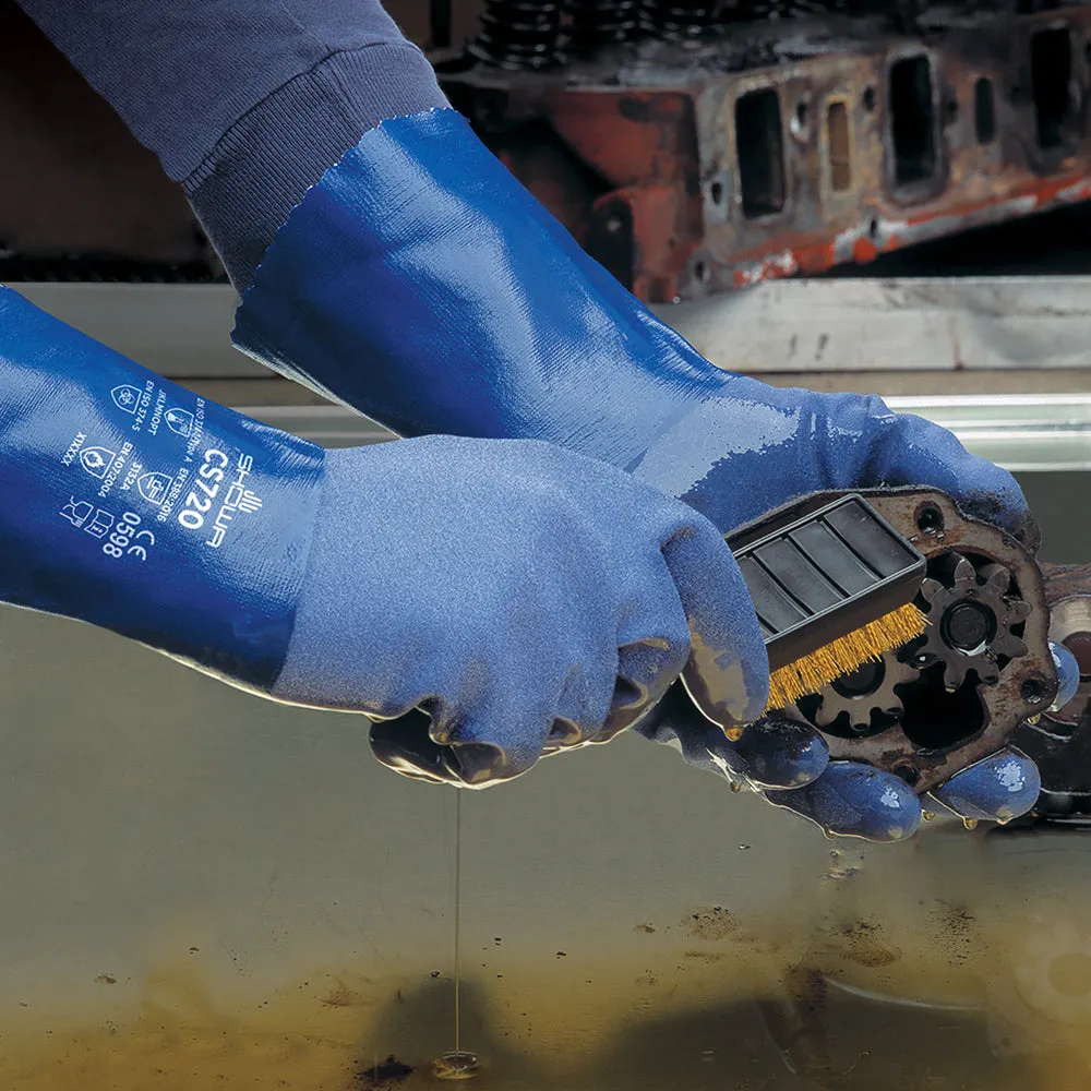 Showa CS720 guanti nitrile blu resistenti agenti chimici