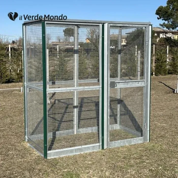 Il Verde Mondo gabbia rete avicoli recinto 2x1x1,90H