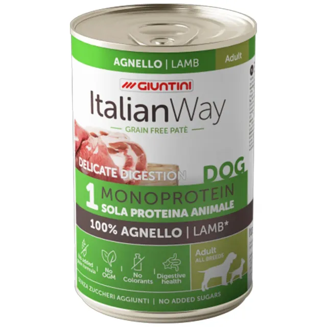 Italian Way monoproteico umido cane 400 g agnello grain free