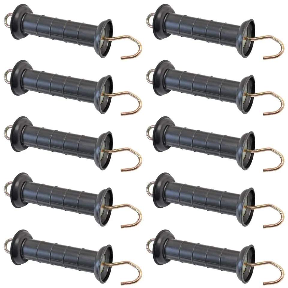 VOSS.farming Dox maniglia recinzione elettrica 10 pz nera